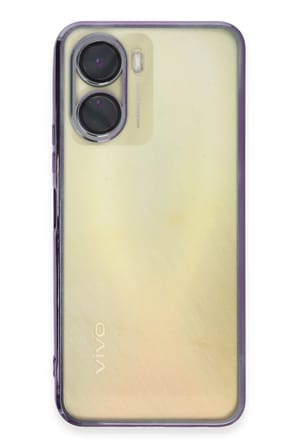 Uray store Vivo Y16 Kılıf Razer Lensli Silikon - Mor