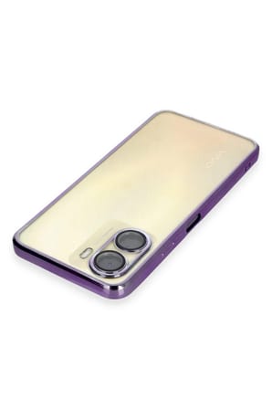 Uray store Vivo Y16 Kılıf Razer Lensli Silikon - Mor