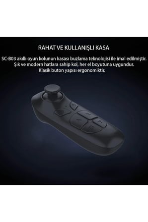 Uray store Shinecon SC-B03 Sanal Gerçeklik Gözlüğü Kumandası - Siyah