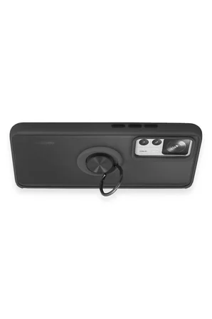 Uray store Xiaomi Mi 12T Pro Kılıf Montreal Yüzüklü Silikon Kapak - Siyah