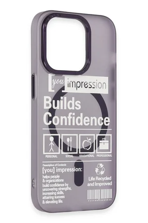 Uray store Apple iPhone 14 Pro Kılıf Apollo Magneticsafe Desenli Kapak - Apollo Mor - 6