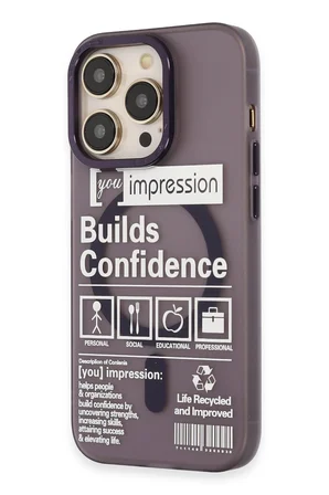 Uray store Apple iPhone 14 Pro Kılıf Apollo Magneticsafe Desenli Kapak - Apollo Mor - 6