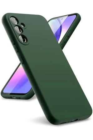 Uray store Samsung Galaxy A24 4G Kılıf First Silikon - Koyu Yeşil