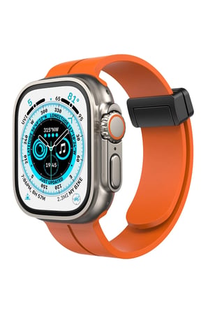 Uray store Apple Watch 38mm KR412 Elegance Stylısh Kordon - Turuncu