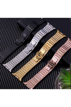 Uray store Apple Watch 42mm KR413 Fine Steel Kordon - Yıldız Işığı