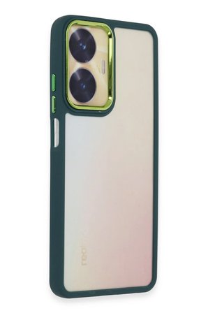 Uray store Realme C55 Kılıf Dora Kapak - Haki Yeşil