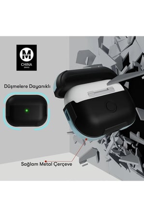 Movenchy Apple Airpods Pro 2 (2.nesil) MO-A8 Armor Kılıf - Koyu Yeşil