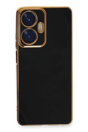 Uray store Realme C55 Kılıf Volet Silikon - Siyah