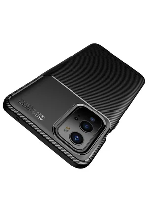 Uray store One Plus 9 Pro Kılıf Auto Focus Karbon Kapak - Siyah
