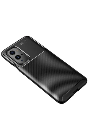 Uray store One Plus 9 Pro Kılıf Auto Focus Karbon Kapak - Siyah
