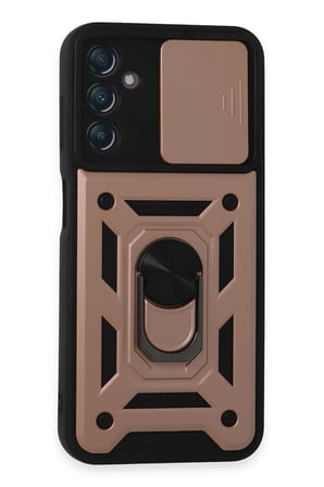 Uray store Samsung Galaxy A14 4G Kılıf Pars Lens Yüzüklü Silikon - Rose Gold
