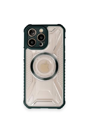 Uray store Apple iPhone 12 Pro Kılıf Prag Magneticsafe Kapak - Koyu Yeşil