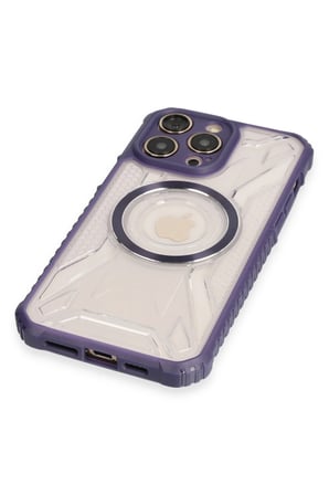 Uray store Apple iPhone 13 Pro Kılıf Prag Magneticsafe Kapak - Derin Mor