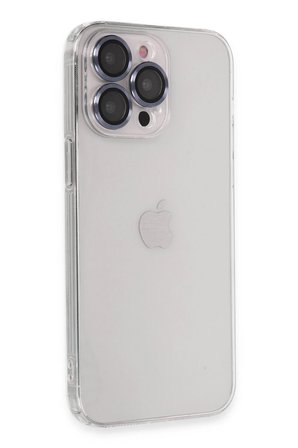 Uray store Apple iPhone 13 Pro Kılıf Luko Lens Silikon - Sierra Blue