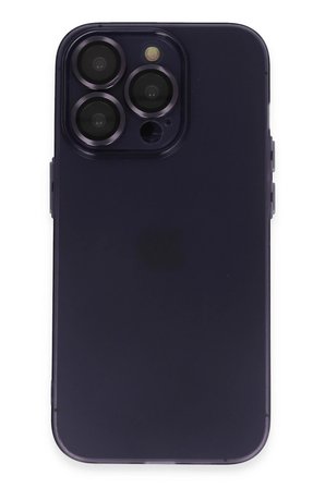 Uray store Apple iPhone 14 Pro Max Kılıf Luko Lens Silikon - Derin Mor