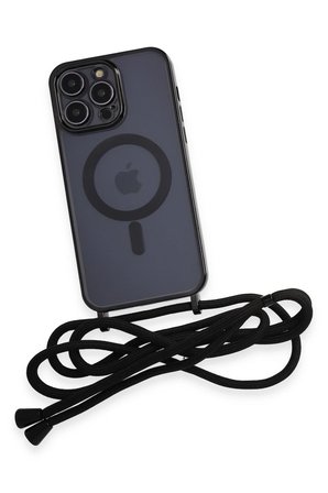 Uray store Apple iPhone 13 Pro Kılıf Divo Lazer Askılı Magsafe Kapak - Siyah
