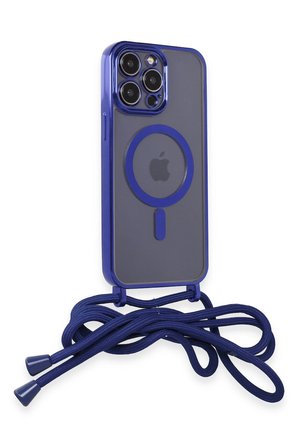Uray store Apple iPhone 13 Pro Kılıf Divo Lazer Askılı Magsafe Kapak - Mavi