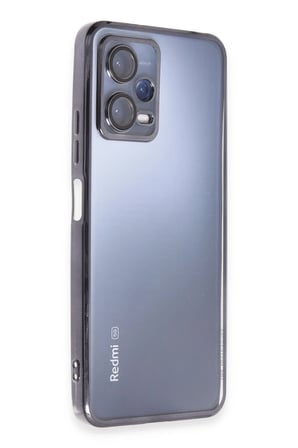 Uray store Xiaomi Redmi Note 12 5G Kılıf Razer Lensli Silikon - Siyah
