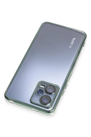 Uray store Xiaomi Redmi Note 12 5G Kılıf Razer Lensli Silikon - Yeşil