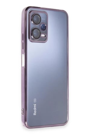 Uray store Xiaomi Redmi Note 12 5G Kılıf Razer Lensli Silikon - Mor