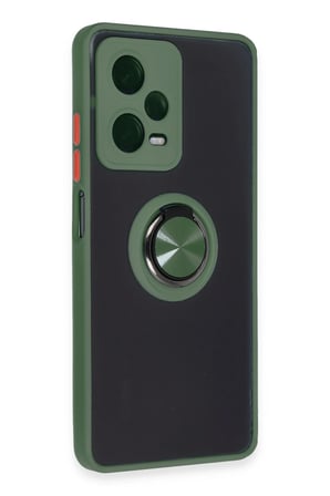 Uray store Xiaomi Xiaomi Poco X5 Pro 5G Kılıf Montreal Yüzüklü Silikon Kapak - Yeşil