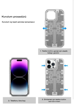 Uray store Apple iPhone 13 Pro Max Kılıf Mekanik Bumper Kapak - Yeşil