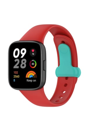 Uray store Xiaomi Redmi Watch 3 Origin Silikon Kordon - Kırmızı
