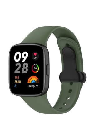 Uray store Xiaomi Redmi Watch 3 Origin Silikon Kordon - Koyu Yeşil