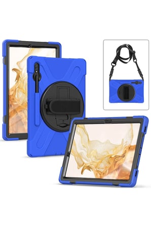 Uray store Samsung Galaxy T737 Tab S7 FE 12.4 Kılıf Amazing Tablet Kapak - Mavi