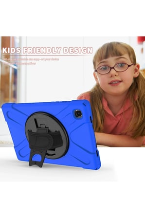 Uray store Samsung Galaxy T220 Tab A7 Lite 8.7 Kılıf Amazing Tablet Kapak - Mavi