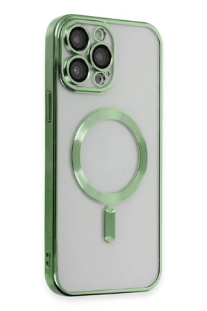 Uray store Apple iPhone 15 Pro Kılıf Kross Magneticsafe Kapak - Koyu Yeşil