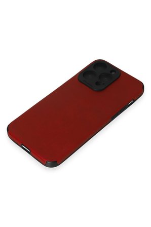 Uray store Apple iPhone 15 Pro Max Kılıf Loop Deri Silikon - Kırmızı