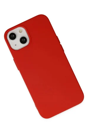 Uray store Apple iPhone 15 Pro Kılıf Nano içi Kadife Silikon - Kırmızı