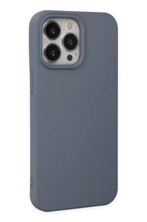 Uray store Apple iPhone 15 Pro Max Kılıf Nano içi Kadife Silikon - Gri