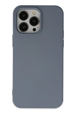 Uray store Apple iPhone 15 Pro Max Kılıf Nano içi Kadife Silikon - Gri