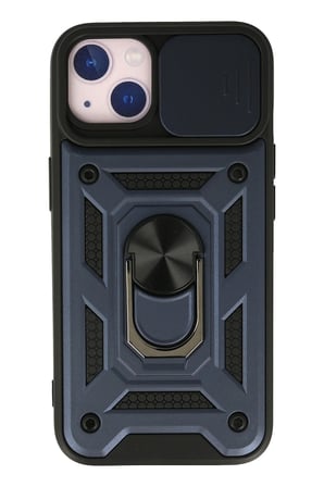 Uray store Apple iPhone 15 Kılıf Pars Lens Yüzüklü Silikon - Lacivert
