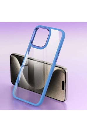 Uray store Apple iPhone 15 Pro Kılıf Power Silikon - Mavi