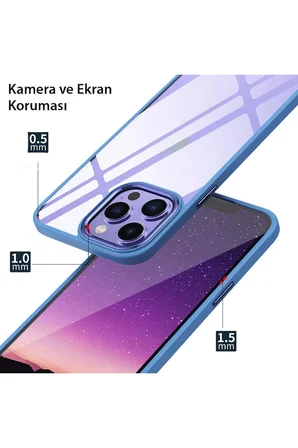 Uray store Apple iPhone 15 Pro Max Kılıf Power Silikon - Lila