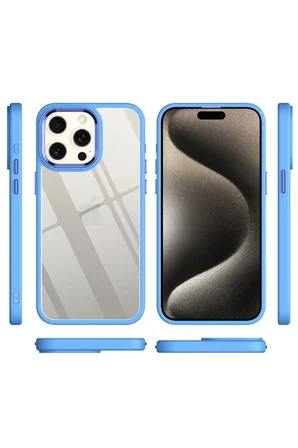 Uray store Apple iPhone 15 Pro Max Kılıf Power Silikon - Lila