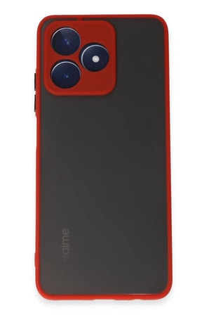 Uray store Realme C53 Kılıf Montreal Silikon Kapak - Kırmızı