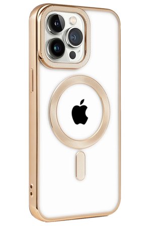 Uray store Apple iPhone 14 Pro Kılıf Kronos Magsafe Kapak - Gold