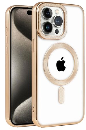 Uray store Apple iPhone 14 Pro Kılıf Kronos Magsafe Kapak - Gold