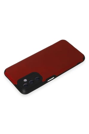 Uray store Samsung Galaxy M14 5G Kılıf Loop Deri Silikon - Kırmızı