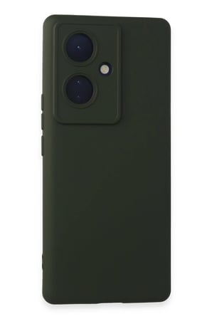 Uray store Vivo V29 Lite Kılıf Nano içi Kadife Silikon - Koyu Yeşil