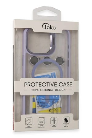 Joko Apple iPhone 15 Pro Max Kılıf Roblox Lens Magsafe Standlı Kapak - Lila
