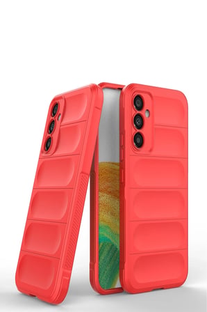 Uray store Samsung Galaxy M34 5G Kılıf Optimum Silikon - Kırmızı