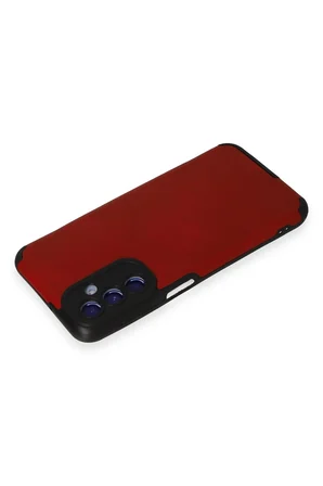 Uray store Samsung Galaxy M34 5G Kılıf Loop Deri Silikon - Kırmızı