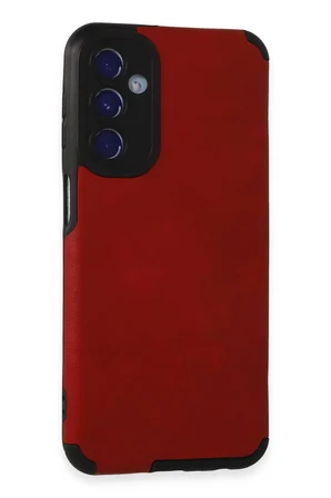 Uray store Samsung Galaxy M34 5G Kılıf Loop Deri Silikon - Kırmızı