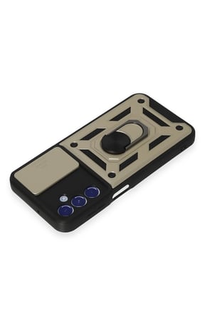 Uray store Samsung Galaxy M34 5G Kılıf Pars Lens Yüzüklü Silikon - Gold