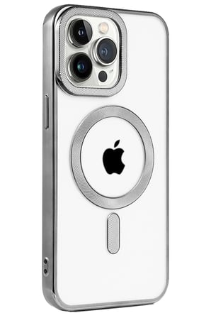Uray store Apple iPhone 15 Pro Max Kılıf Kronos Magsafe Kapak - Titanyum Gri